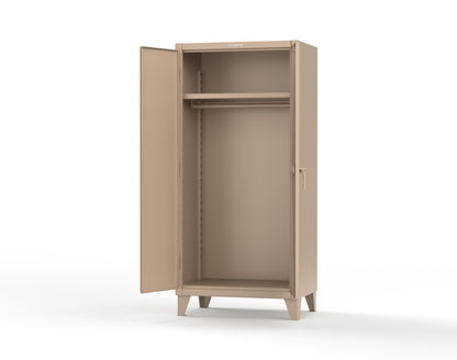 Extreme Duty 12 GA Uniform Cabinet with Hanger Rod, 1 Shelf - 36 In. W x 24 In. D x 78 In. H - 36-WR-241-1019