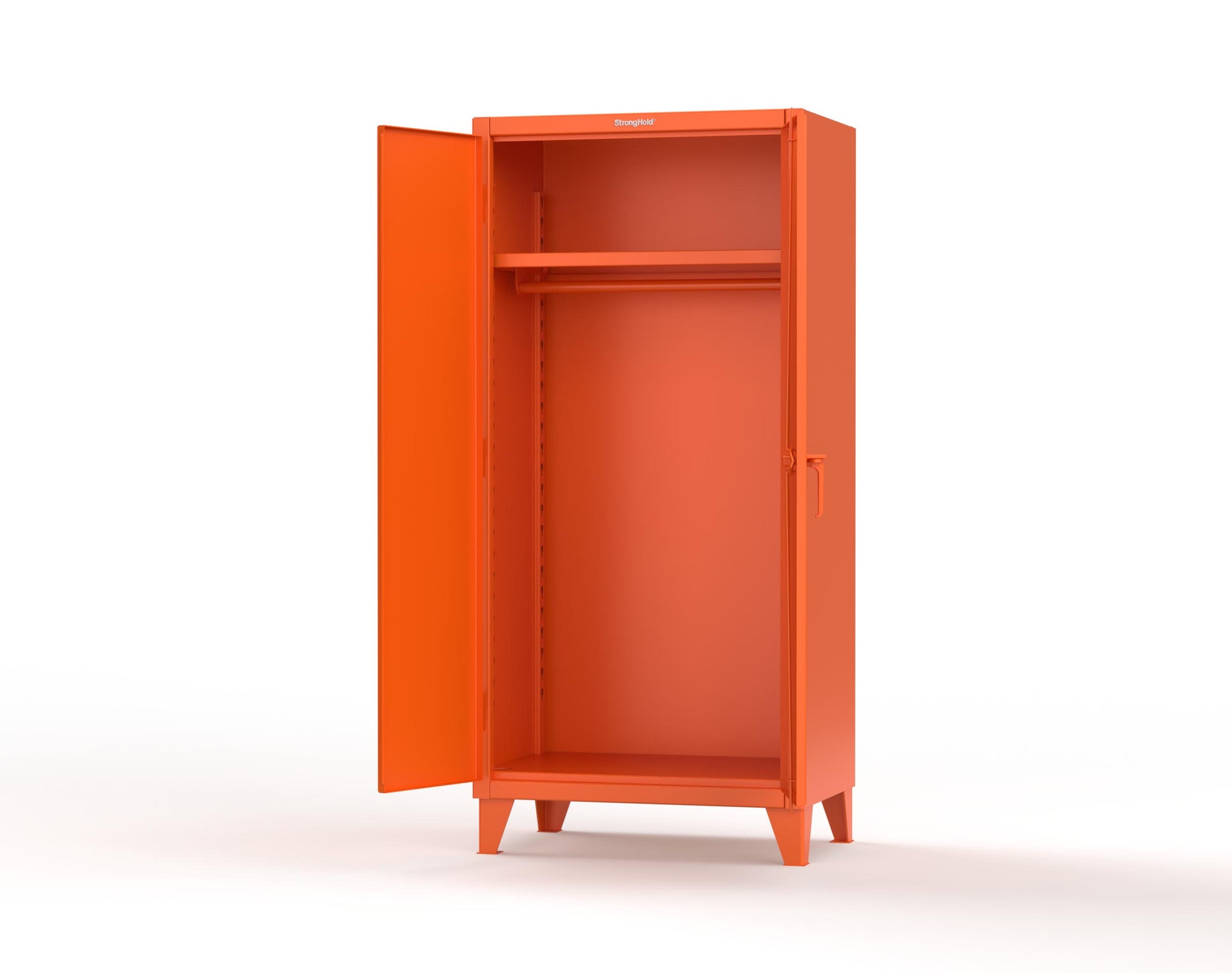 Extreme Duty 12 GA Uniform Cabinet with Hanger Rod, 1 Shelf - 36 In. W x 24 In. D x 78 In. H - 36-WR-241-2009