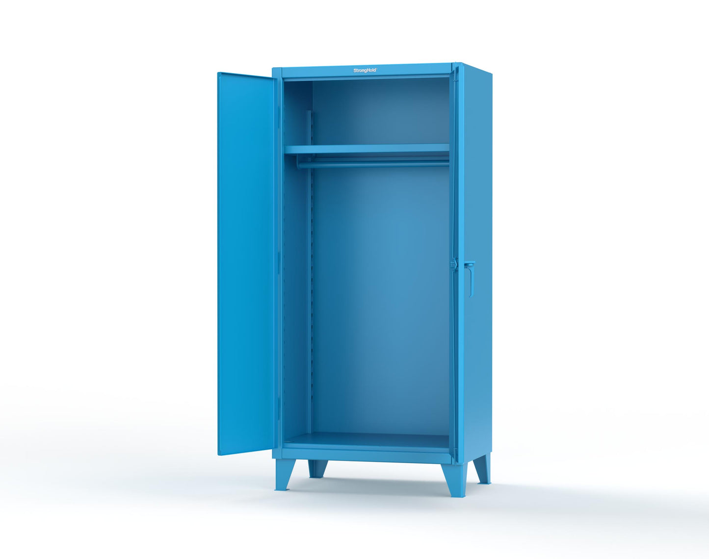 Extreme Duty 12 GA Uniform Cabinet with Hanger Rod, 1 Shelf - 36 In. W x 24 In. D x 78 In. H - 36-WR-241-5012