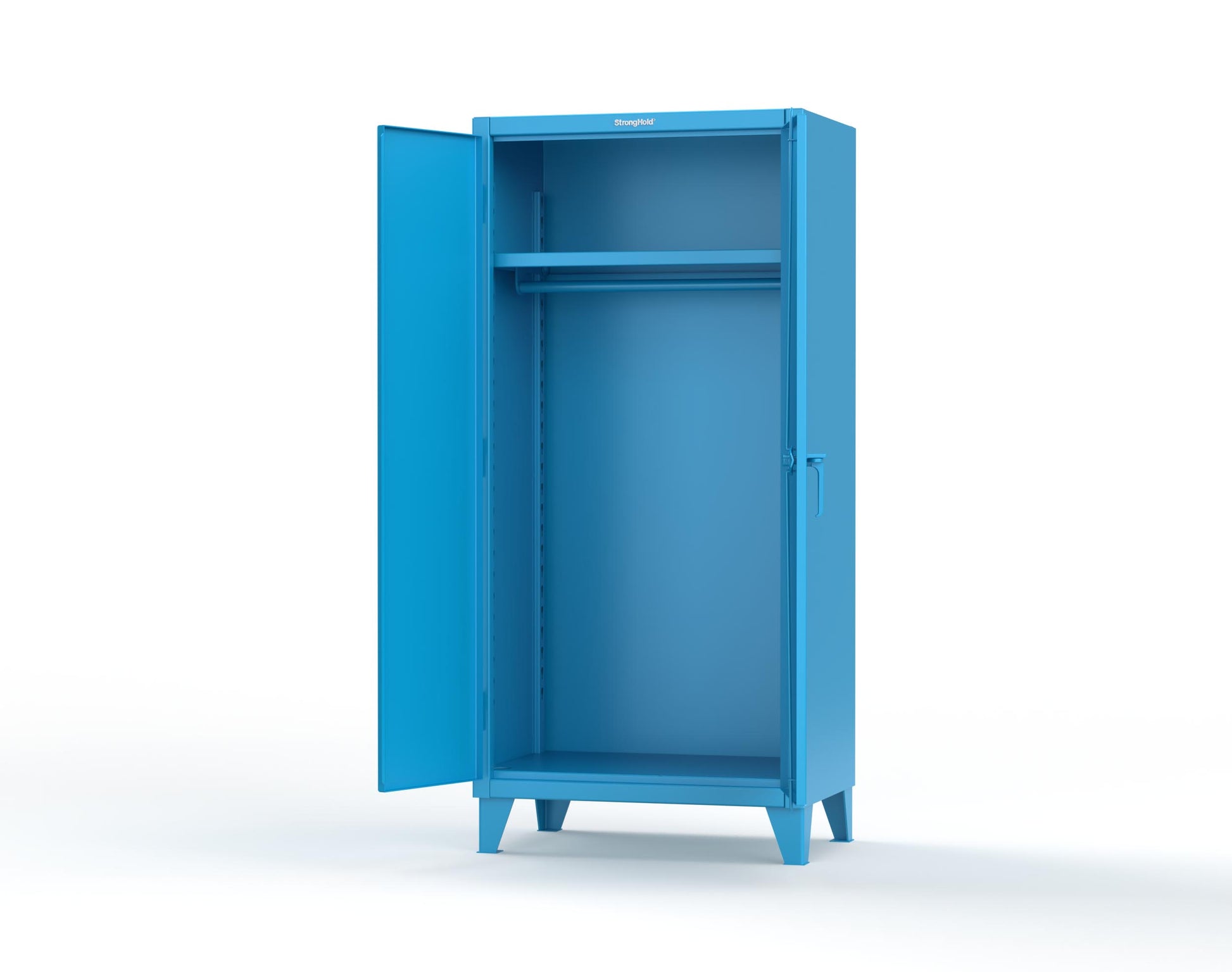 Extreme Duty 12 GA Uniform Cabinet with Hanger Rod, 1 Shelf - 36 In. W x 24 In. D x 78 In. H - 36-WR-241-5012