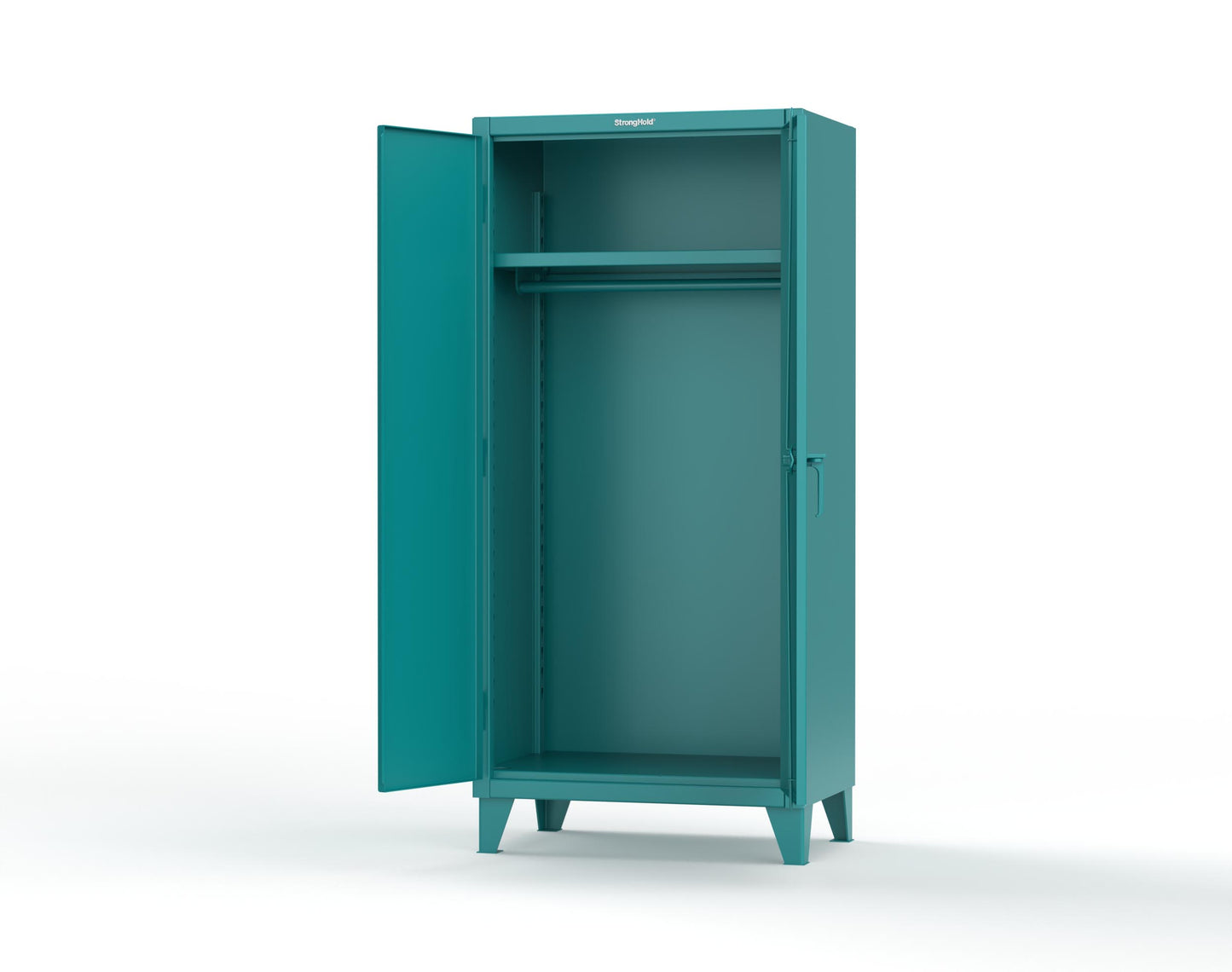 Extreme Duty 12 GA Uniform Cabinet with Hanger Rod, 1 Shelf - 36 In. W x 24 In. D x 78 In. H - 36-WR-241-5021