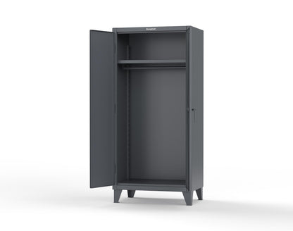 Extreme Duty 12 GA Uniform Cabinet with Hanger Rod, 1 Shelf - 36 In. W x 24 In. D x 78 In. H - 36-WR-241-7024
