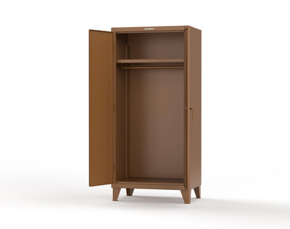 Extreme Duty 12 GA Uniform Cabinet with Hanger Rod, 1 Shelf - 36 In. W x 24 In. D x 78 In. H - 36-WR-241-8008