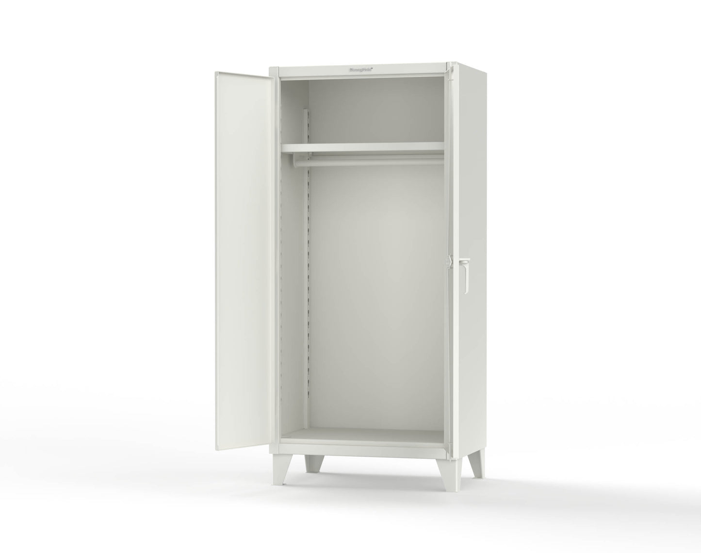 Extreme Duty 12 GA Uniform Cabinet with Hanger Rod, 1 Shelf - 36 In. W x 24 In. D x 78 In. H - 36-WR-241-9003