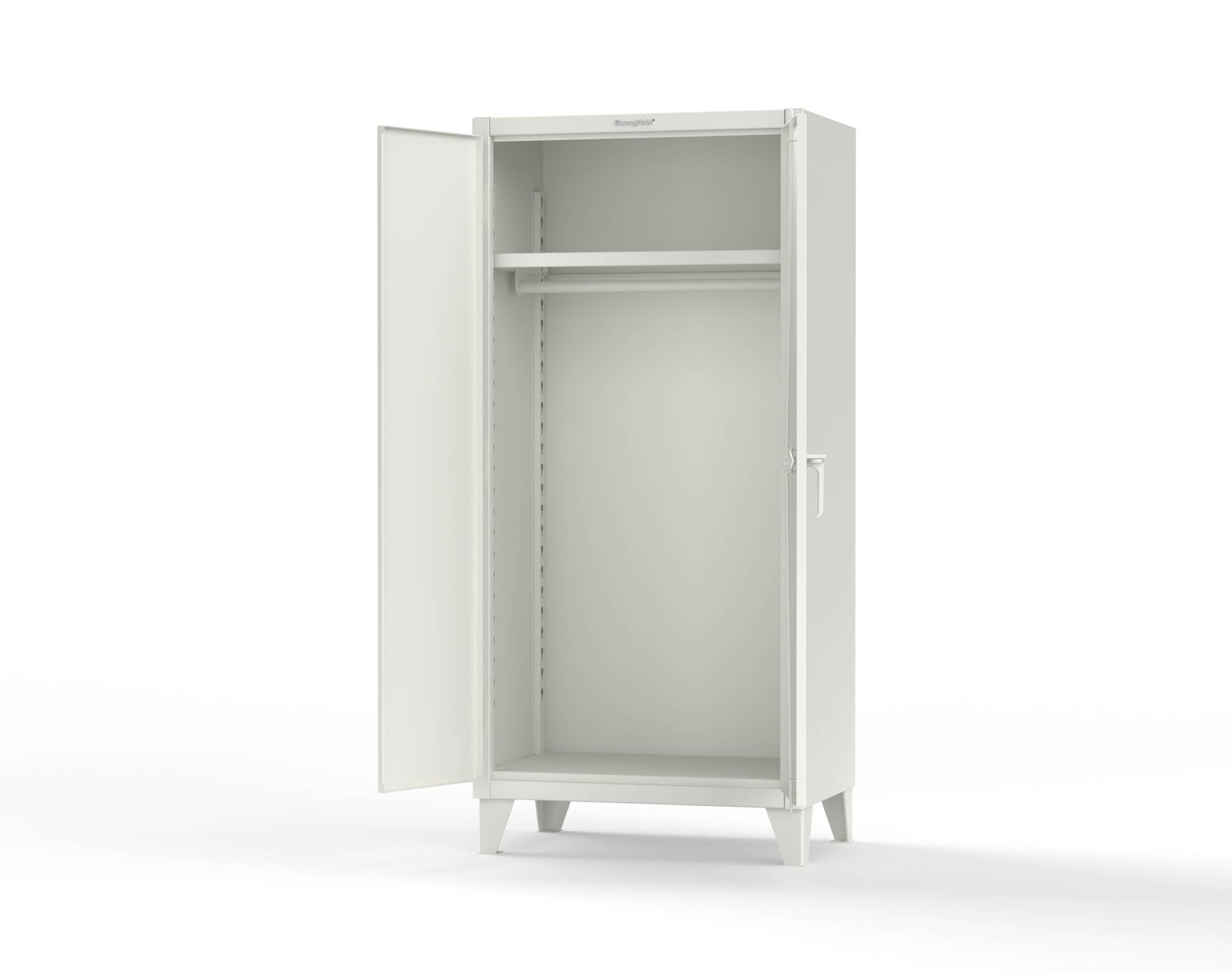 Extreme Duty 12 GA Uniform Cabinet with Hanger Rod, 1 Shelf - 36 In. W x 24 In. D x 78 In. H - 36-WR-241-9003