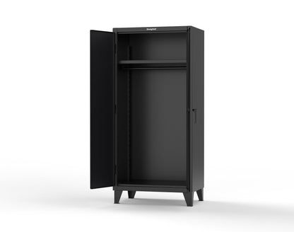Extreme Duty 12 GA Uniform Cabinet with Hanger Rod, 1 Shelf - 36 In. W x 24 In. D x 78 In. H - 36-WR-241-9005