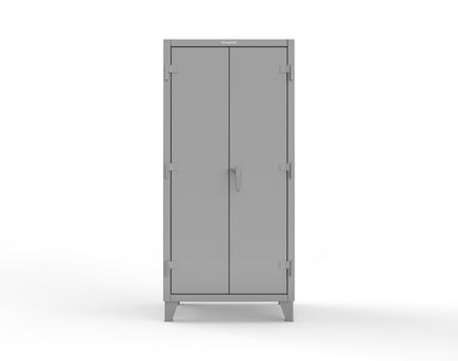 Extreme Duty 12 GA Uniform Cabinet with 7 Drawers, 3 Shelves - 36 In. W x 24 In. D x 78 In. H - 36-W-243-7DB-7037