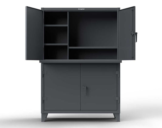 Extreme Duty 12 GA Multi-Compartment Computer Cabinet with 4 Shelves - 54 In. W x 24 In. D x 78 In. H