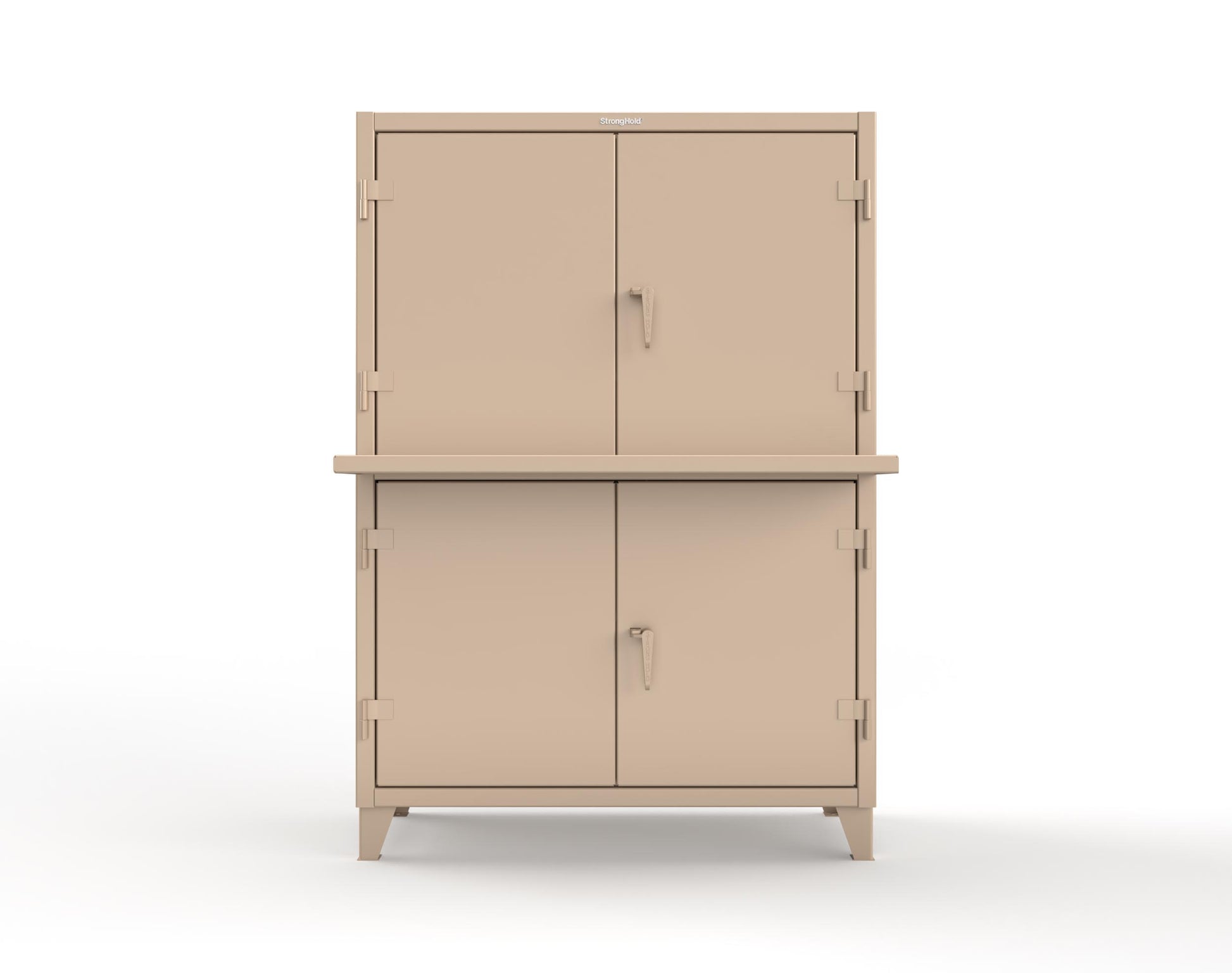 Extreme Duty 12 GA Multi-Compartment Computer Cabinet with 4 Shelves - 54 In. W x 24 In. D x 78 In. H - 4.56-CC-244-1019