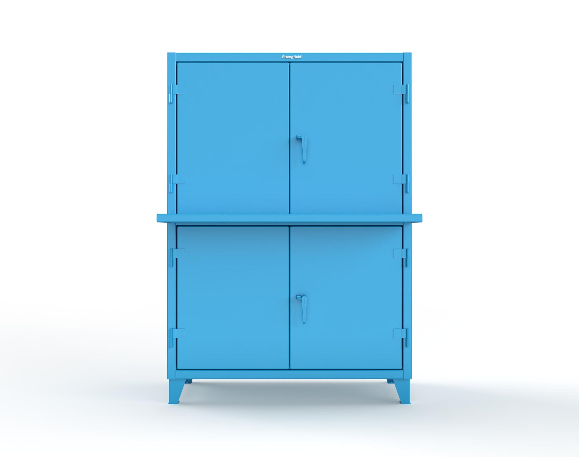 Extreme Duty 12 GA Multi-Compartment Computer Cabinet with 4 Shelves - 54 In. W x 24 In. D x 78 In. H - 4.56-CC-244-5012