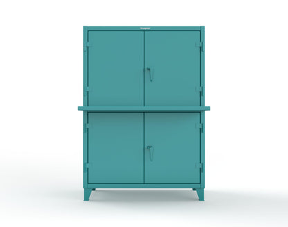 Extreme Duty 12 GA Multi-Compartment Computer Cabinet with 4 Shelves - 54 In. W x 24 In. D x 78 In. H - 4.56-CC-244-5021