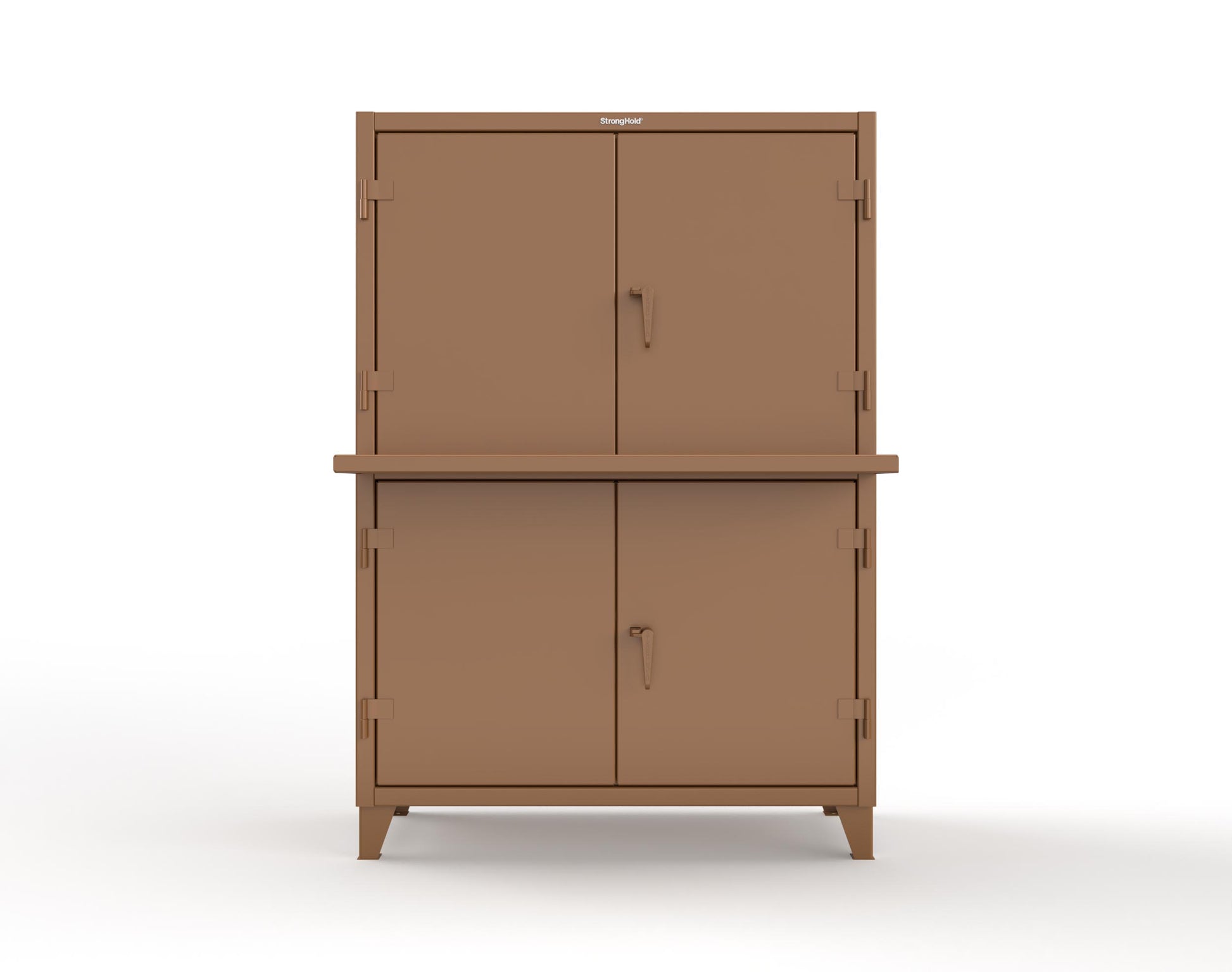 Extreme Duty 12 GA Multi-Compartment Computer Cabinet with 4 Shelves - 54 In. W x 24 In. D x 78 In. H - 4.56-CC-244-8008