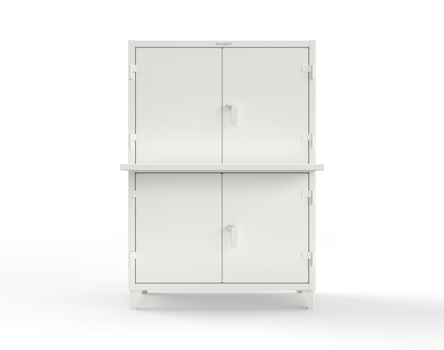 Extreme Duty 12 GA Multi-Compartment Computer Cabinet with 4 Shelves - 54 In. W x 24 In. D x 78 In. H - 4.56-CC-244-9003