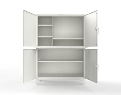 Extreme Duty 12 GA Multi-Compartment Computer Cabinet with 4 Shelves - 54 In. W x 24 In. D x 78 In. H - 4.56-CC-244-9003