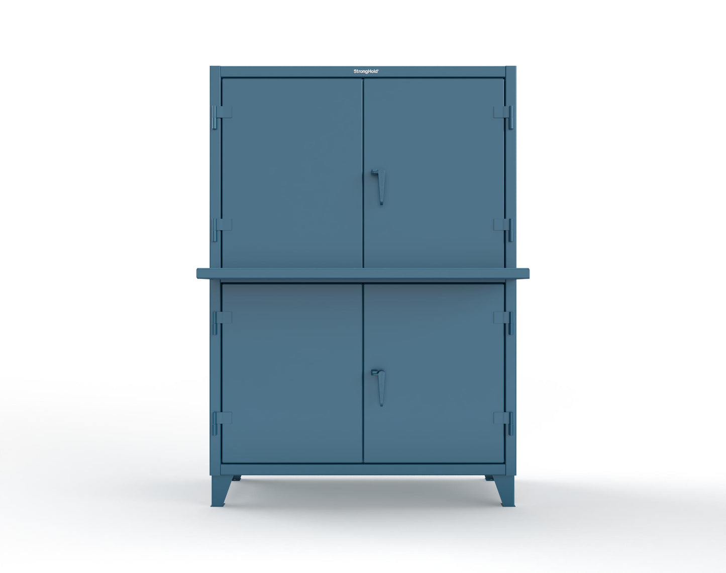 Extreme Duty 12 GA Multi-Compartment Computer Cabinet with 4 Shelves - 54 In. W x 24 In. D x 78 In. H - 4.56-CC-244-5001