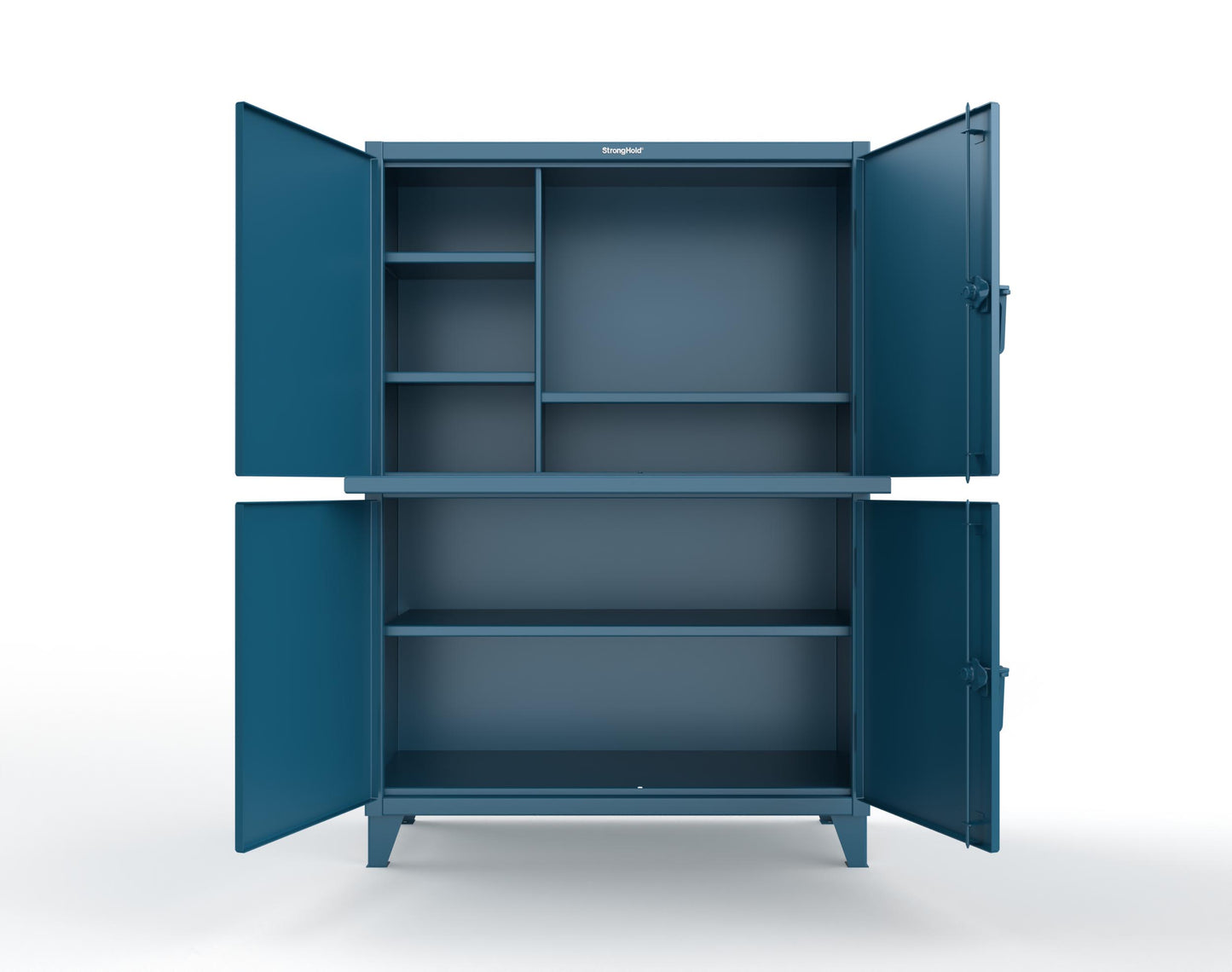 Extreme Duty 12 GA Multi-Compartment Computer Cabinet with 4 Shelves - 54 In. W x 24 In. D x 78 In. H - 4.56-CC-244-5001