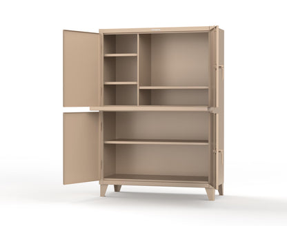 Extreme Duty 12 GA Multi-Compartment Computer Cabinet with 4 Shelves - 54 In. W x 24 In. D x 78 In. H - 4.56-CC-244-1019