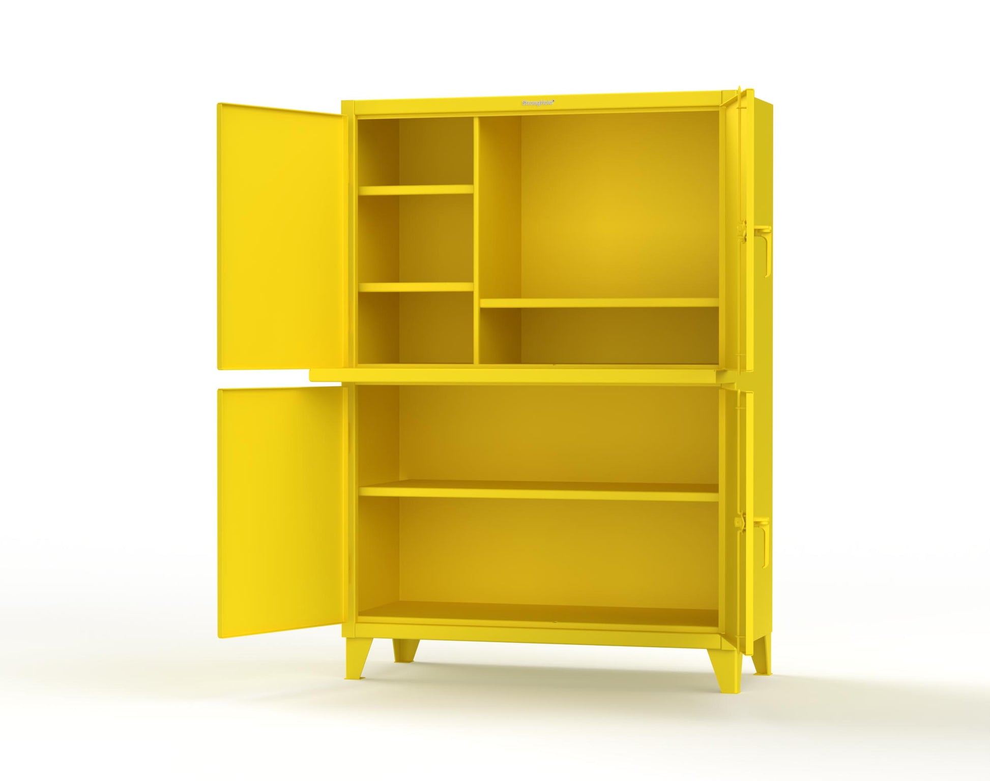 Extreme Duty 12 GA Multi-Compartment Computer Cabinet with 4 Shelves - 54 In. W x 24 In. D x 78 In. H - 4.56-CC-244-1021