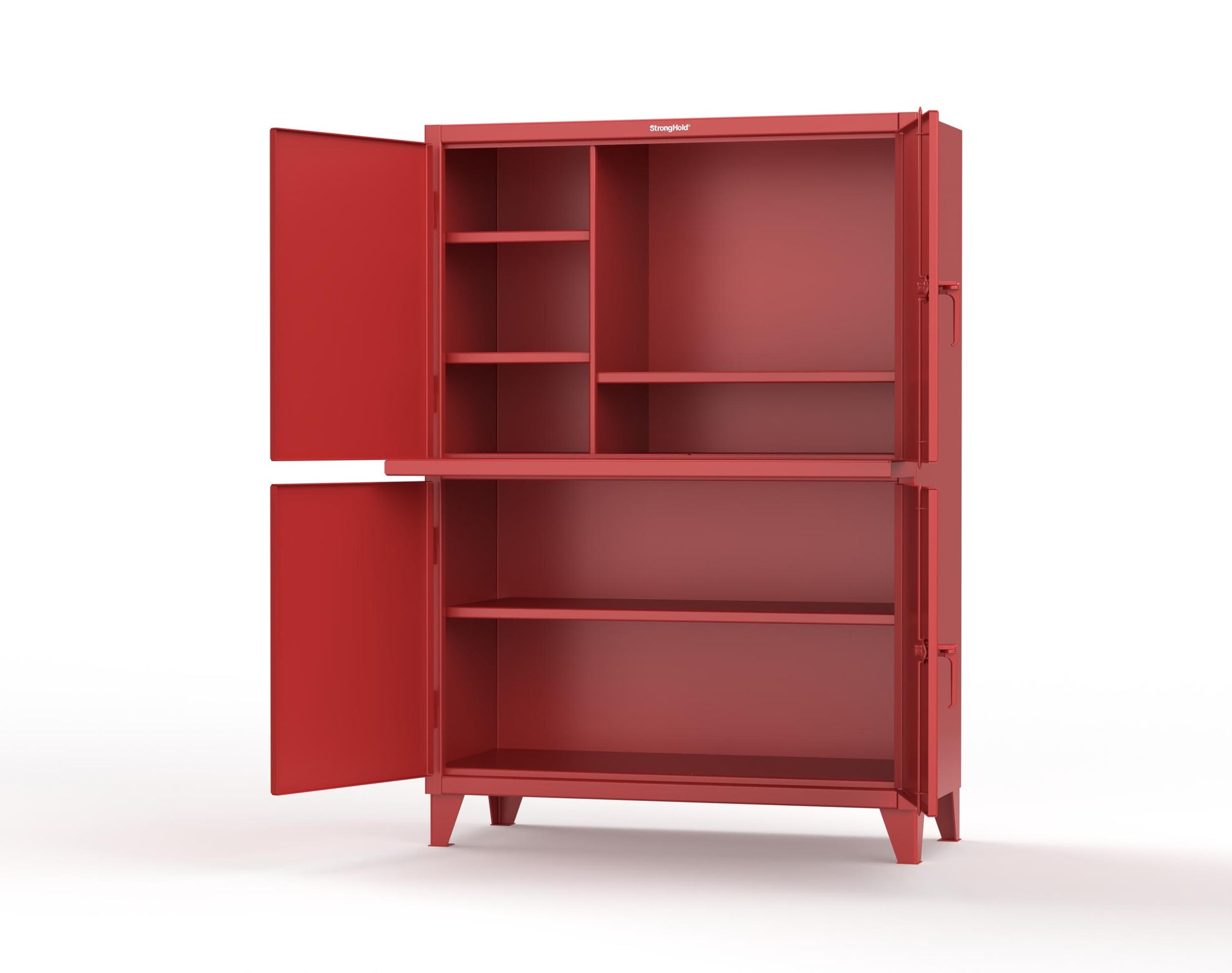 Extreme Duty 12 GA Multi-Compartment Computer Cabinet with 4 Shelves - 54 In. W x 24 In. D x 78 In. H - 4.56-CC-244-3001