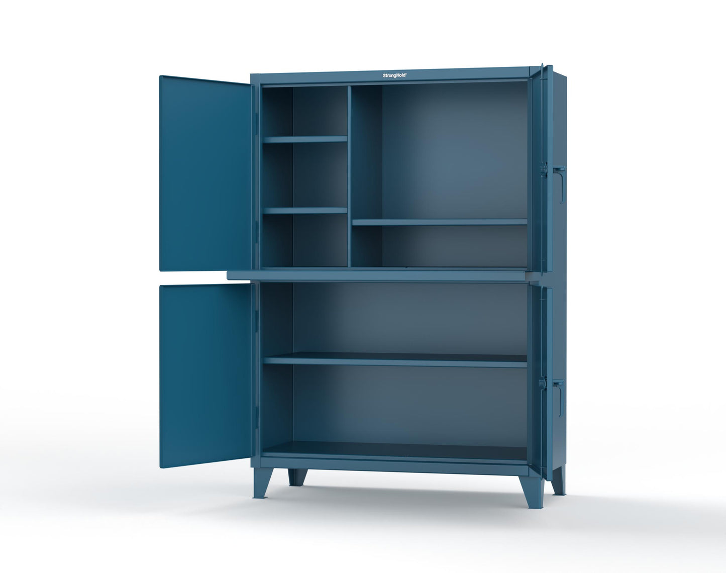 Extreme Duty 12 GA Multi-Compartment Computer Cabinet with 4 Shelves - 54 In. W x 24 In. D x 78 In. H - 4.56-CC-244-5001