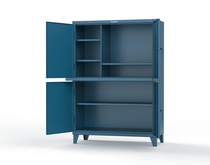 Extreme Duty 12 GA Multi-Compartment Computer Cabinet with 4 Shelves - 54 In. W x 24 In. D x 78 In. H - 4.56-CC-244-5001