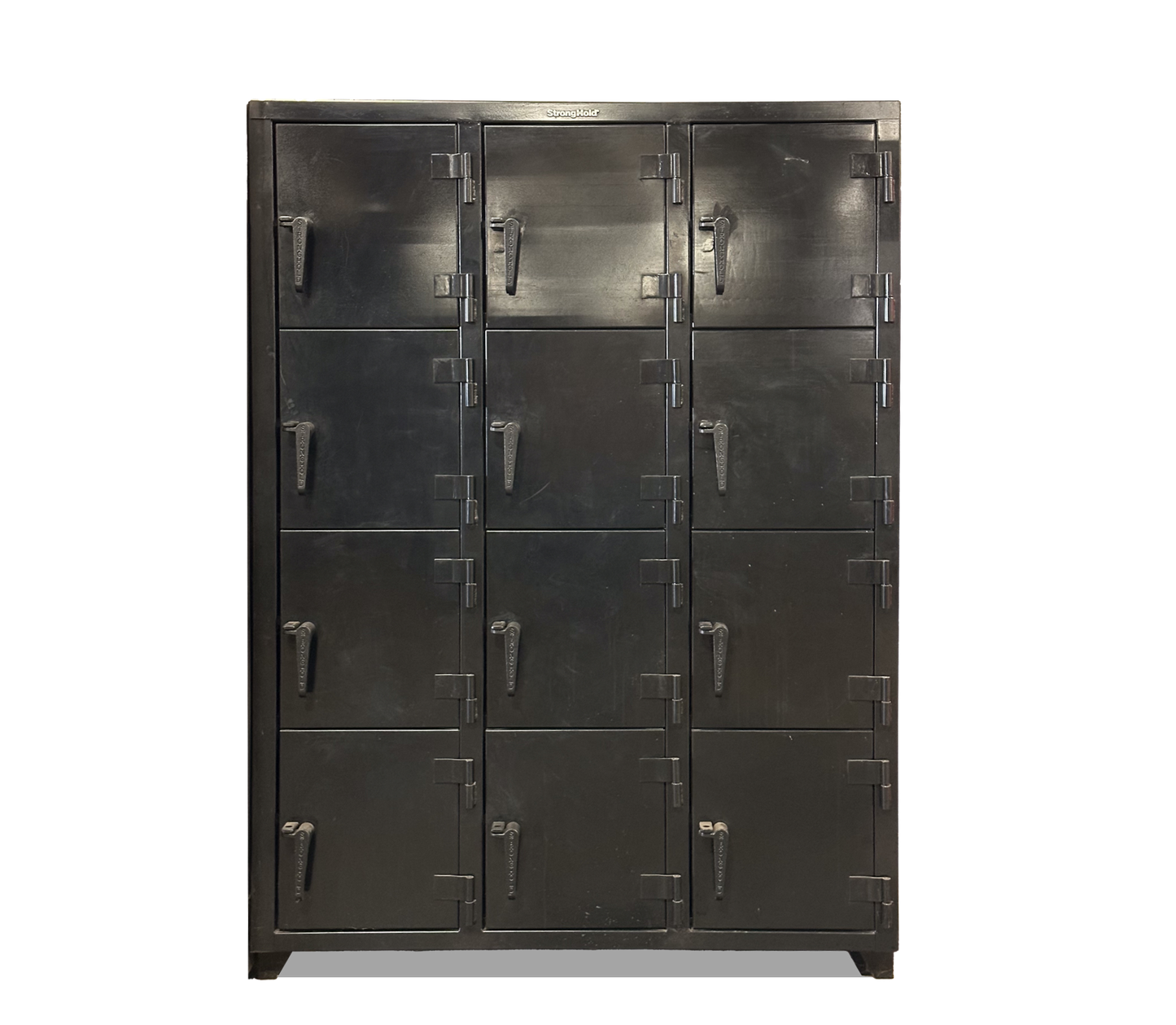 Extra Heavy Duty 14 GA 4-Tier Locker, 12 Compartments - 54 in. W x 18 in. D x 75 in. H