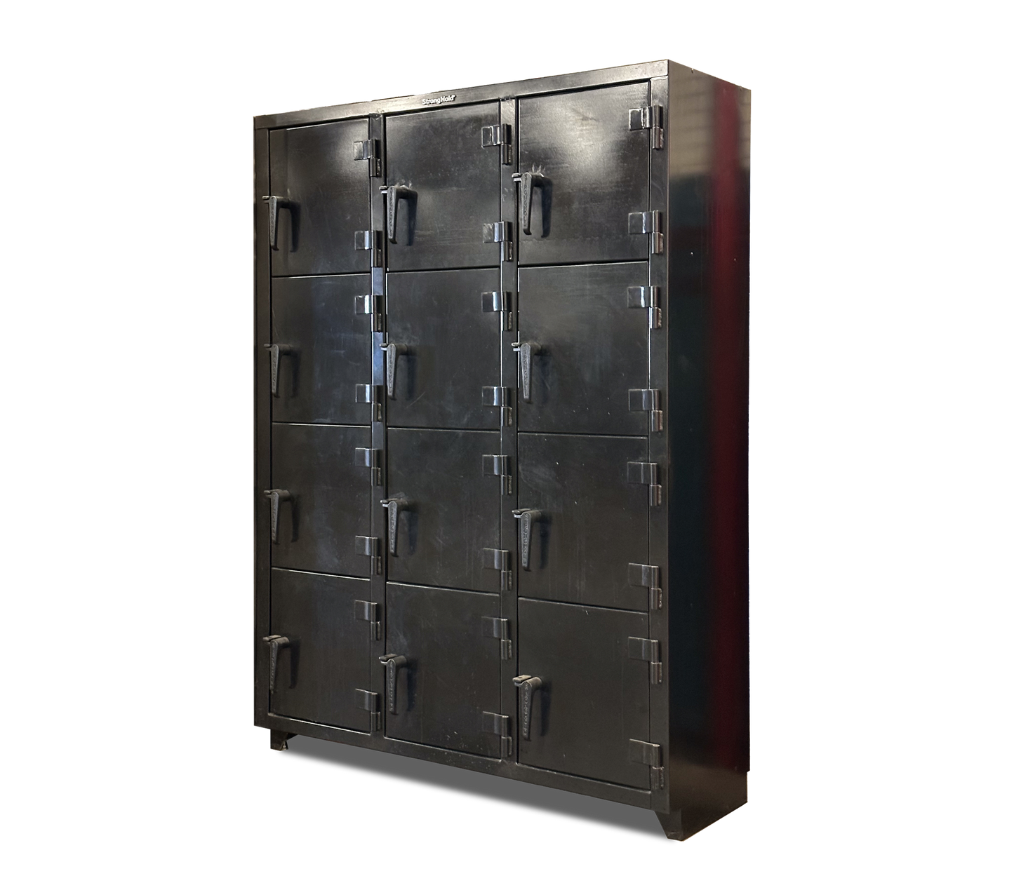 Extra Heavy Duty 14 GA 4-Tier Locker, 12 Compartments - 54 in. W x 18 in. D x 75 in. H