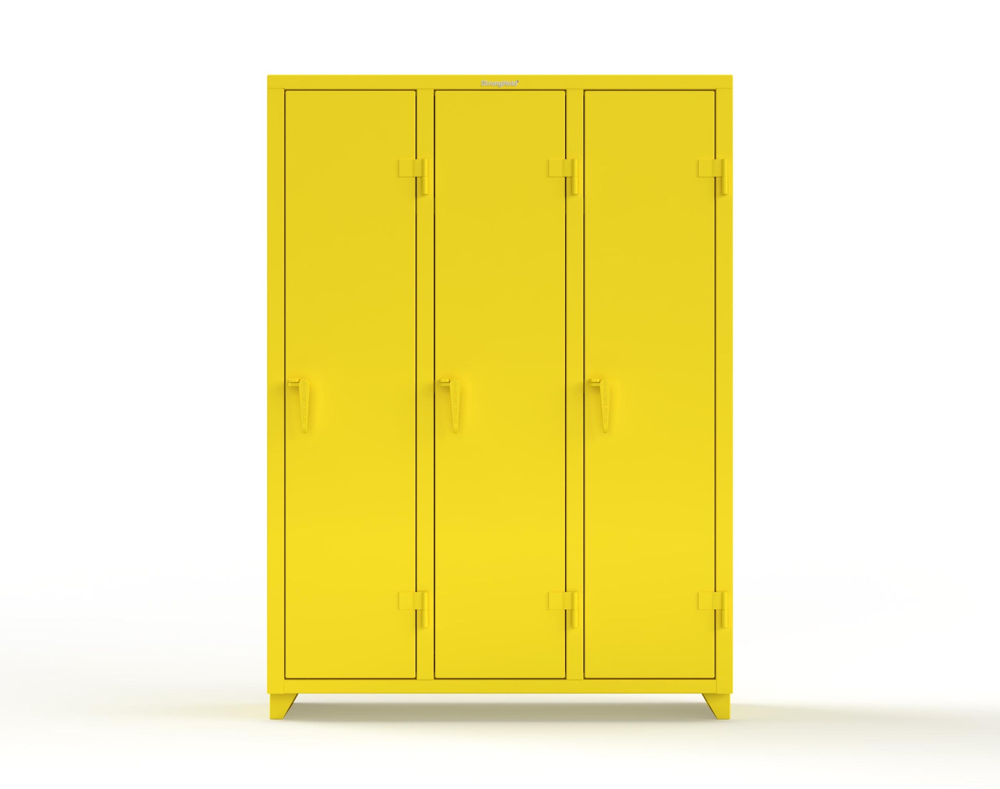 Extra Heavy Duty 14 GA Single-Tier Locker with Shelf and Hanger Rod, 3 Compartments - 54 in. W x 18 in. D x 75 in. H - 4.66-3D-18-1T-L-1021
