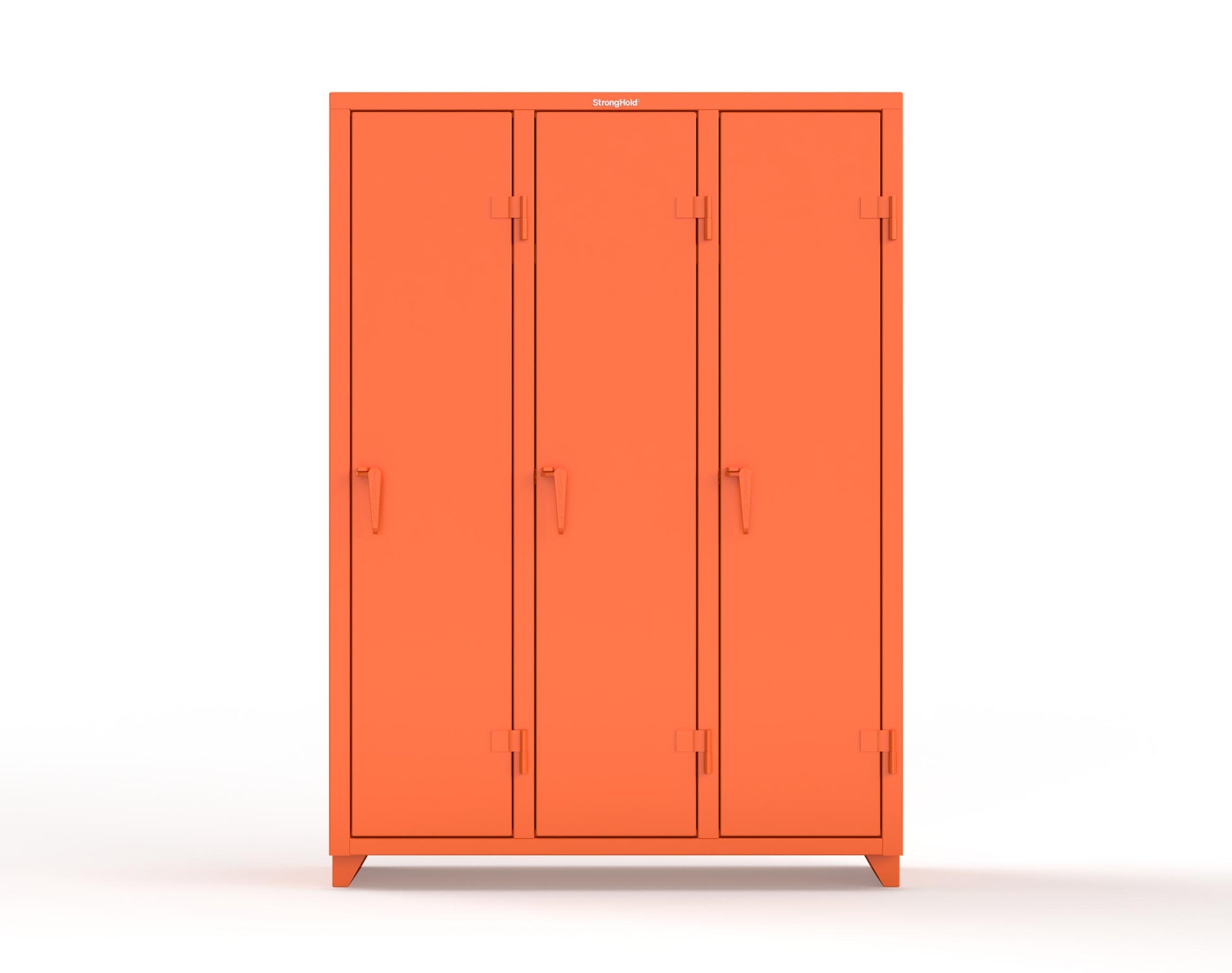 Extra Heavy Duty 14 GA Single-Tier Locker with Shelf and Hanger Rod, 3 Compartments - 54 in. W x 18 in. D x 75 in. H - 4.66-3D-18-1T-L-2009