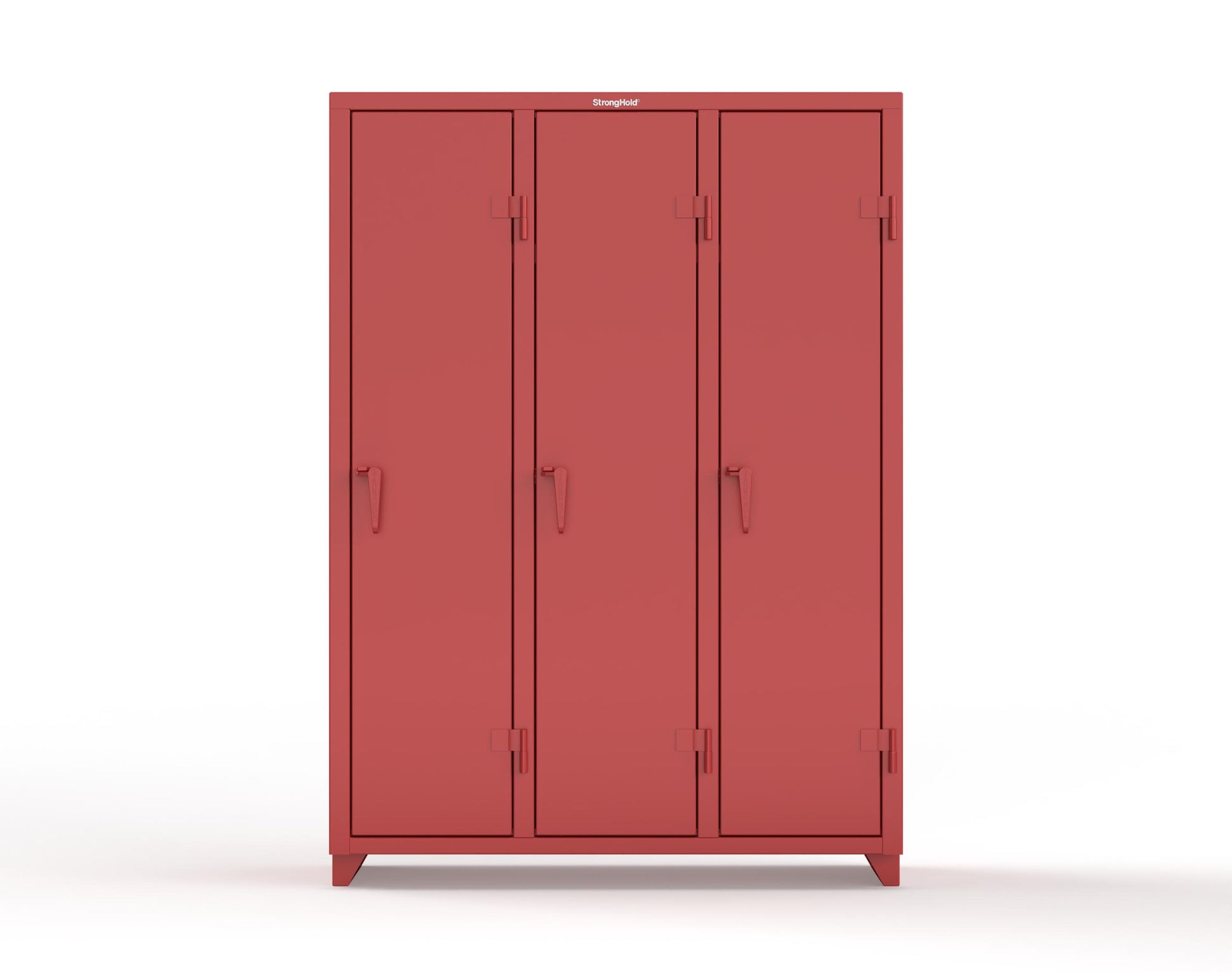 Extra Heavy Duty 14 GA Single-Tier Locker with Shelf and Hanger Rod, 3 Compartments - 54 in. W x 18 in. D x 75 in. H - 4.66-3D-18-1T-L-3001