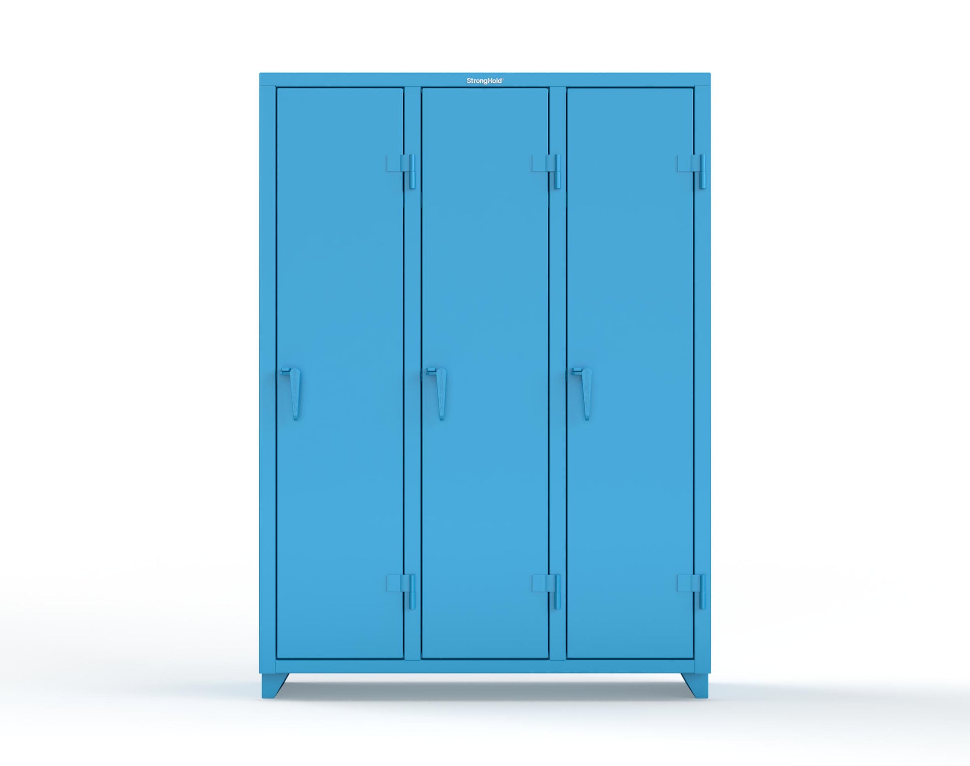Extra Heavy Duty 14 GA Single-Tier Locker with Shelf and Hanger Rod, 3 Compartments - 54 in. W x 18 in. D x 75 in. H - 4.66-3D-18-1T-L-5012