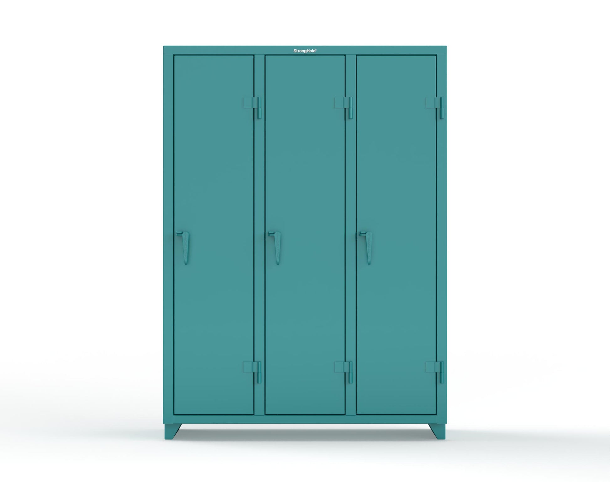 Extra Heavy Duty 14 GA Single-Tier Locker with Shelf and Hanger Rod, 3 Compartments - 54 in. W x 18 in. D x 75 in. H - 4.66-3D-18-1T-L-5021