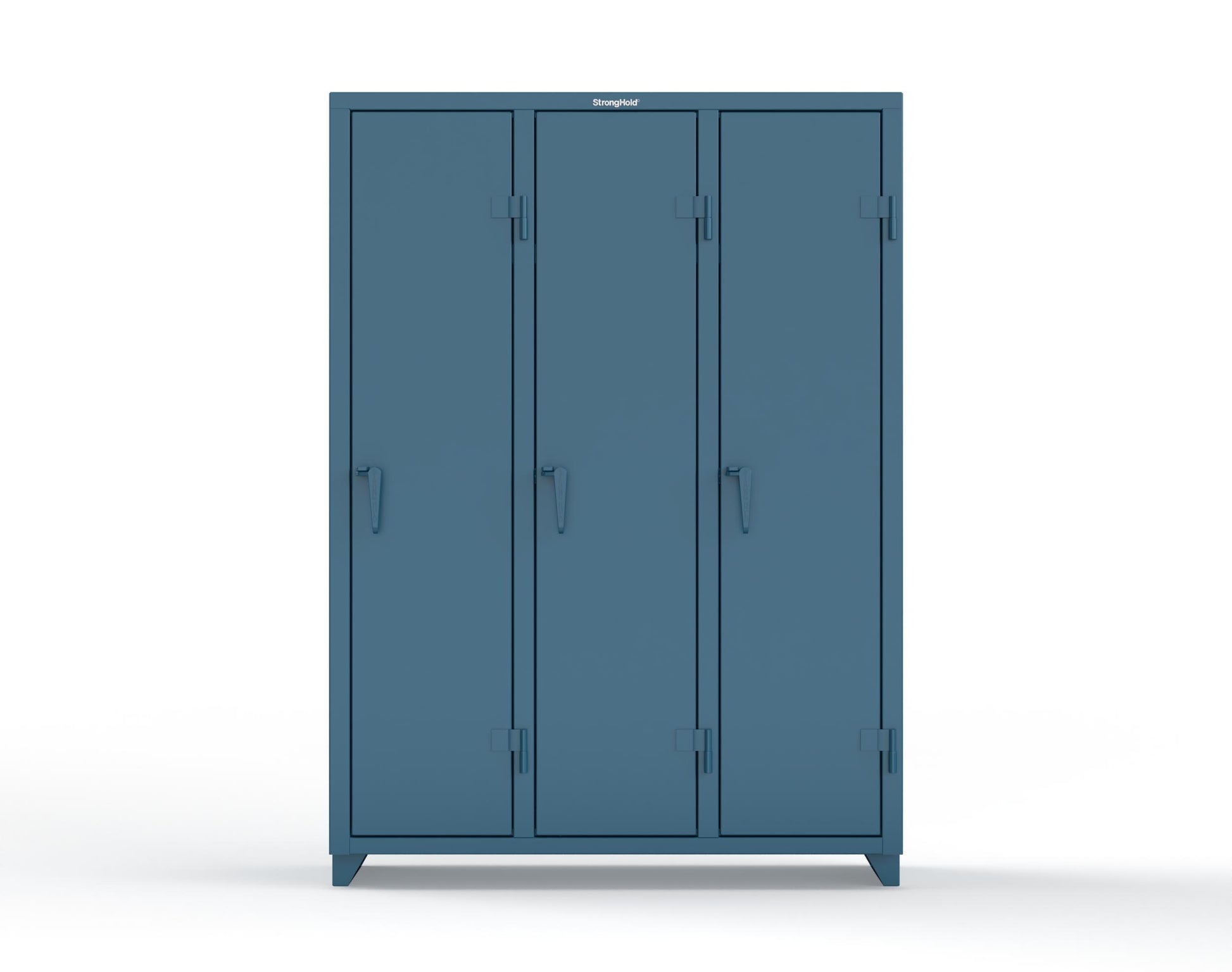 Extra Heavy Duty 14 GA Single-Tier Locker with Shelf and Hanger Rod, 3 Compartments - 54 in. W x 18 in. D x 75 in. H - 4.66-3D-18-1T-L-5001