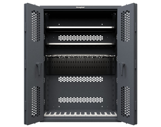 Modular Weapons Storage M4 Cabinet with Bi Fold Swing Doors  - 42 in. W x 16 1/2 in. D x 60 in. H