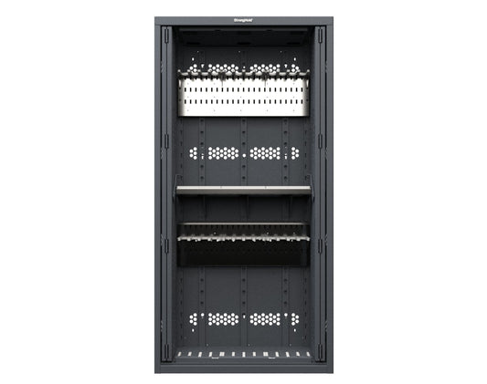 Modular Weapons Storage M4 Cabinet with Recessed Doors - 42 in. W x 16 1/2 in. D x 84 in. H