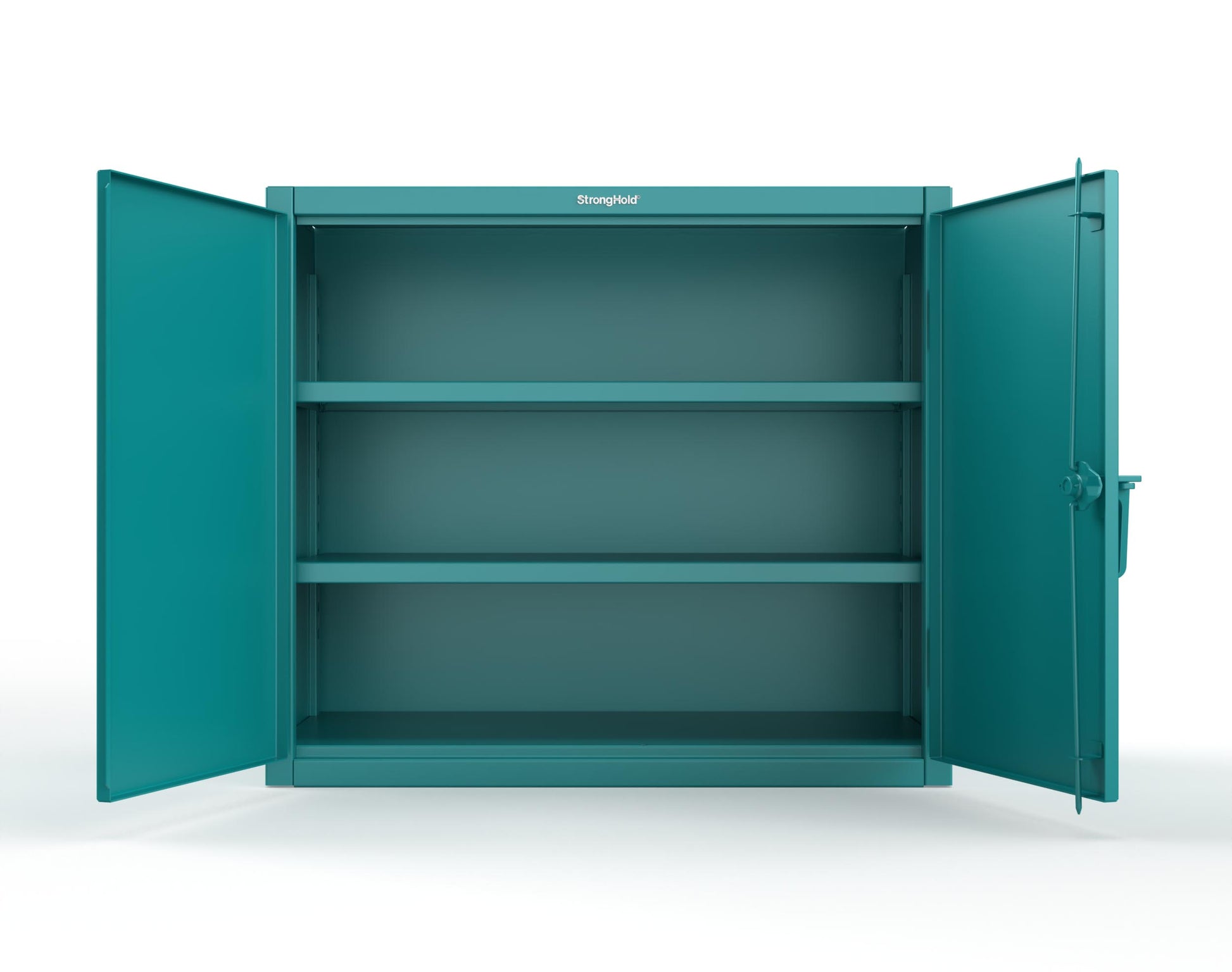 Extreme Duty 12 GA Counter-Height Cabinet with 2 Shelves - 48 In. W x 24 In. D x 42 In. H - 43.5-242-7024 - 43.5-242-5021