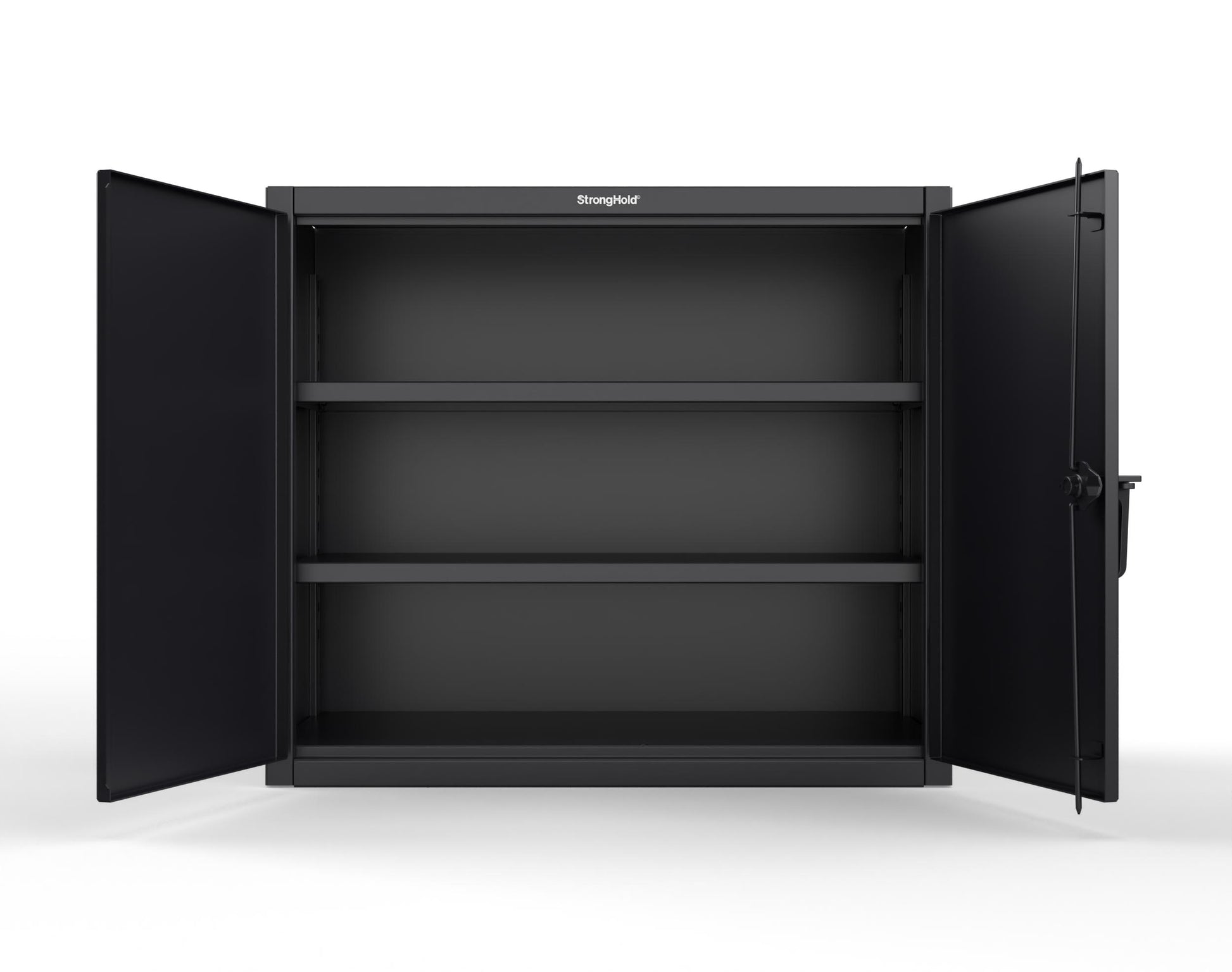 Extreme Duty 12 GA Counter-Height Cabinet with 2 Shelves - 48 In. W x 24 In. D x 42 In. H - 43.5-242-7024 - 43.5-242-9005