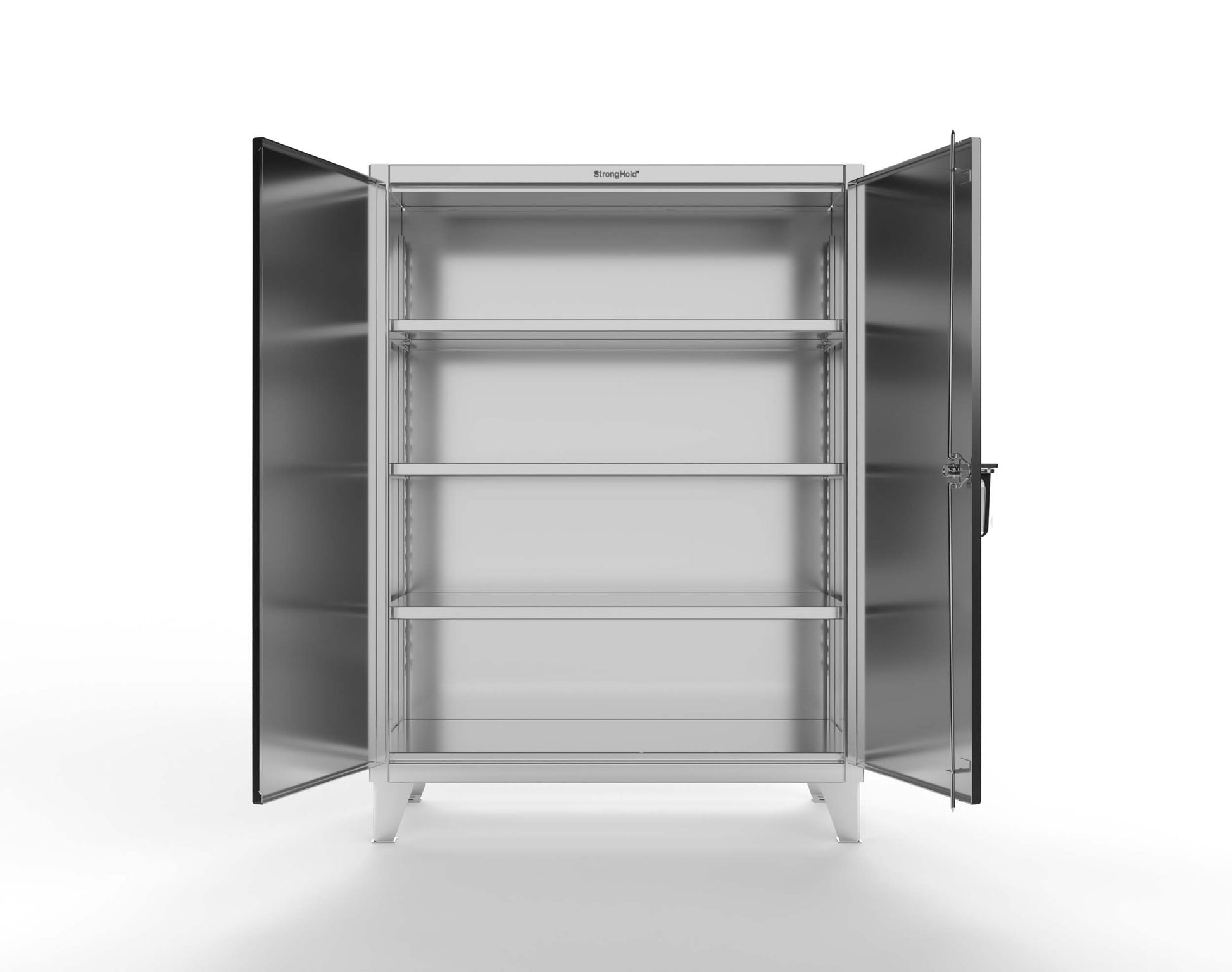 Extreme Duty 12 GA Stainless Steel Cabinet with 3 Shelves - 48 In. W x 24 In. D x 66 In. H - 45-243SS-NX