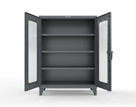 Extreme Duty 12 GA Scratch Resistant Clearview Cabinet with 3 Shelves - 48 In. W x 24 In. D x 66 In. H - 45-LD-243-SR-7024 - 45-LD-243-SR-7024