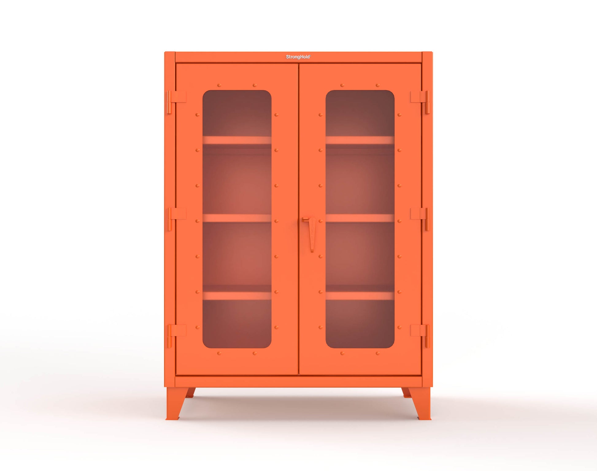 Extreme Duty 12 GA Scratch Resistant Clearview Cabinet with 3 Shelves - 48 In. W x 24 In. D x 66 In. H - 45-LD-243-SR-7024 - 45-LD-243-SR-2009