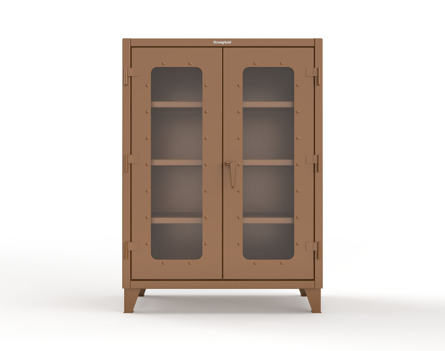 Extreme Duty 12 GA Scratch Resistant Clearview Cabinet with 3 Shelves - 48 In. W x 24 In. D x 66 In. H - 45-LD-243-SR-7024 - 45-LD-243-SR-8008