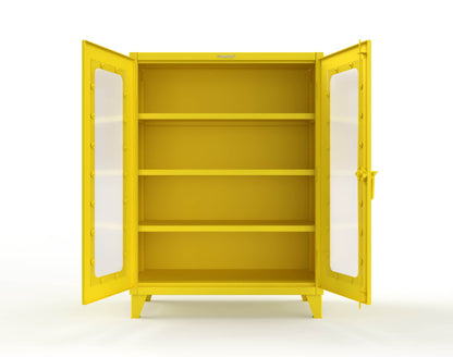 Extreme Duty 12 GA Scratch Resistant Clearview Cabinet with 3 Shelves - 48 In. W x 24 In. D x 66 In. H - 45-LD-243-SR-7024 - 45-LD-243-SR-1021