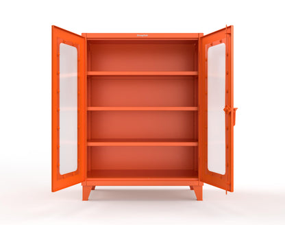 Extreme Duty 12 GA Scratch Resistant Clearview Cabinet with 3 Shelves - 48 In. W x 24 In. D x 66 In. H - 45-LD-243-SR-7024 - 45-LD-243-SR-2009
