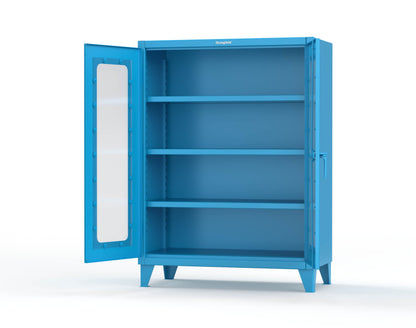 Extreme Duty 12 GA Scratch Resistant Clearview Cabinet with 3 Shelves - 48 In. W x 24 In. D x 66 In. H - 45-LD-243-SR-7024 - 45-LD-243-SR-5012