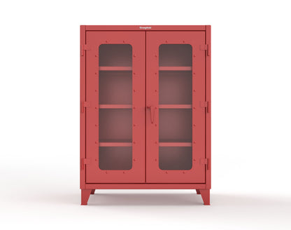 Extreme Duty 12 GA Clearview Cabinet with 3 Shelves - 48 In. W x 24 In. D x 66 In. H - 45-LD-243-3001