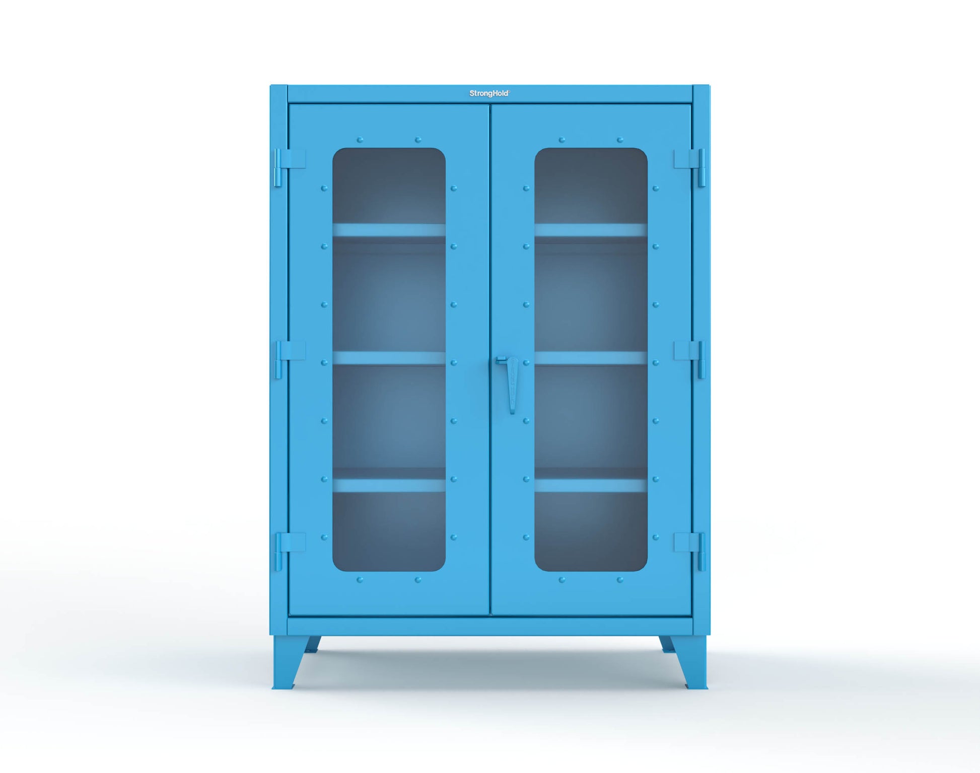 Extreme Duty 12 GA Clearview Cabinet with 3 Shelves - 48 In. W x 24 In. D x 66 In. H - 45-LD-243-5012