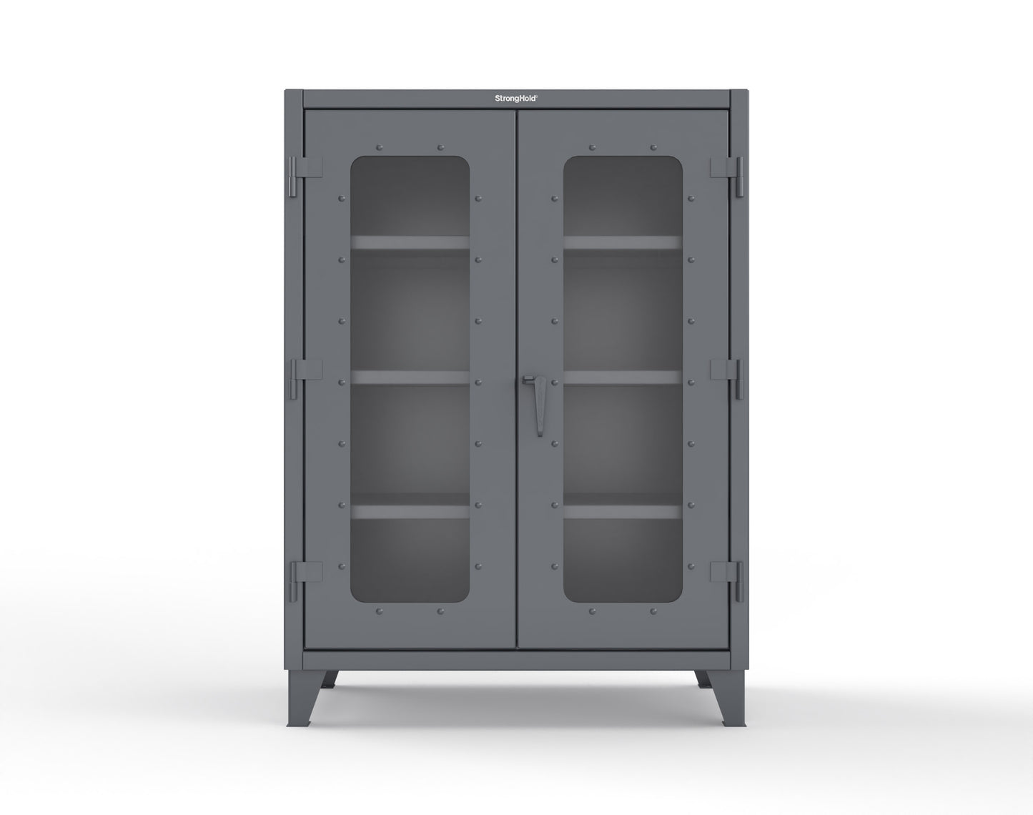 Extreme Duty 12 GA Clearview Cabinet with 3 Shelves - 48 In. W x 24 In. D x 66 In. H - 45-LD-243-7024