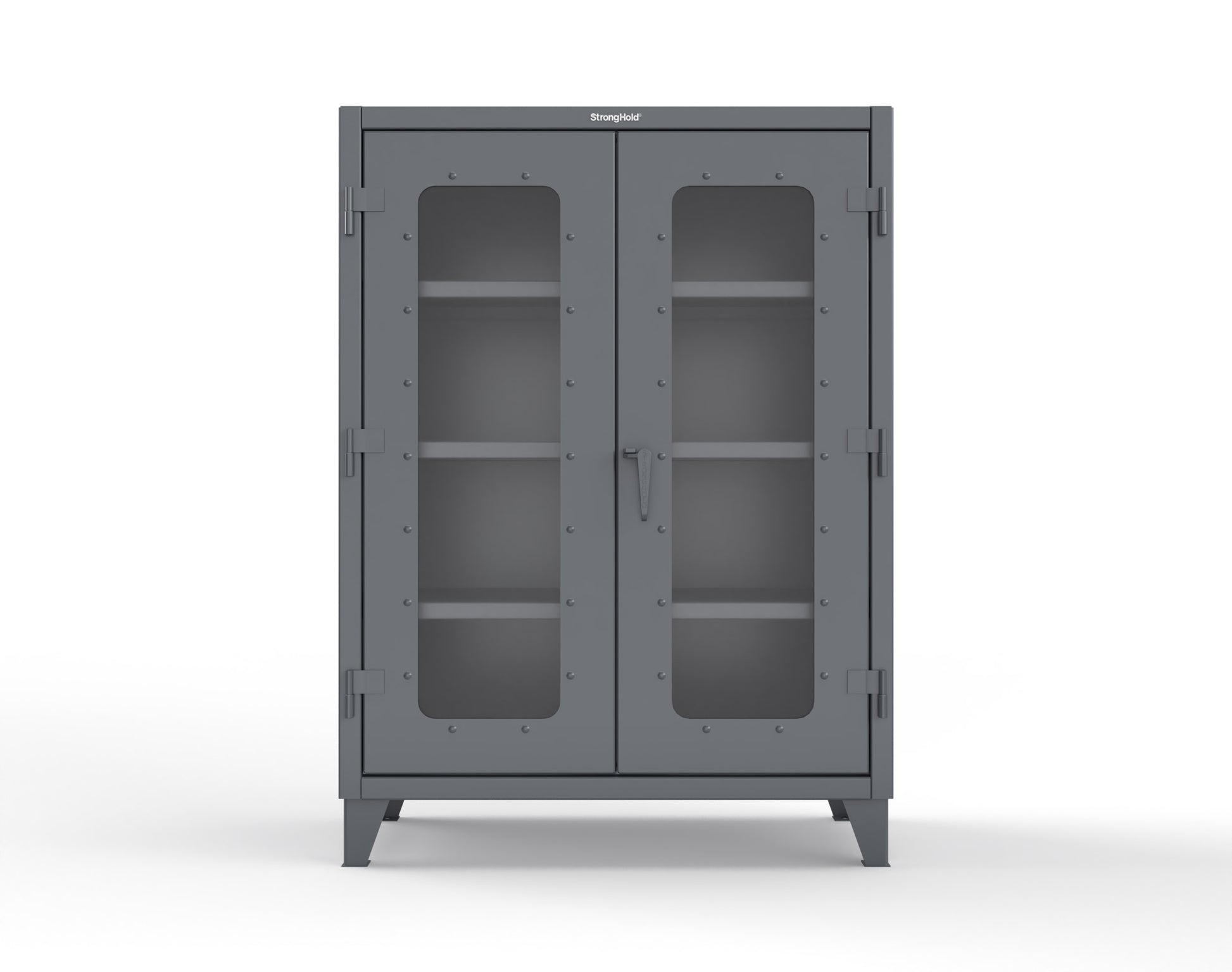 Extreme Duty 12 GA Clearview Cabinet with 3 Shelves - 48 In. W x 24 In. D x 66 In. H - 45-LD-243-7024