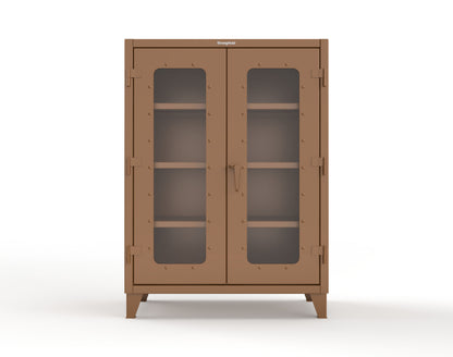 Extreme Duty 12 GA Clearview Cabinet with 3 Shelves - 48 In. W x 24 In. D x 66 In. H - 45-LD-243-8008