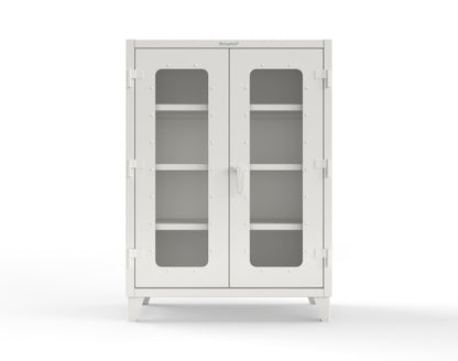 Extreme Duty 12 GA Clearview Cabinet with 3 Shelves - 48 In. W x 24 In. D x 66 In. H - 45-LD-243-9003